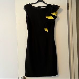 Black/Yellow Cocktail Dress